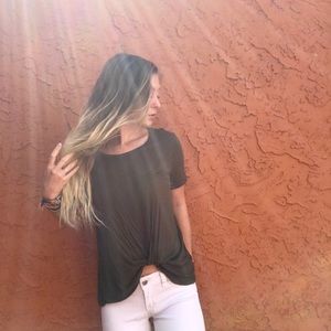 Casual Wrapped Front Tee